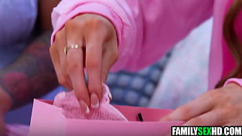 Stepdaughters take care of stepdad when stepmom isn't home