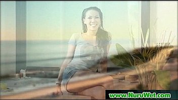 Nuru massage performed by busty japanese babe 15