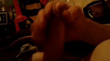 Boyfriend playing with his cock