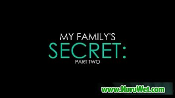 Hot brunette masseuse gives oiled massage