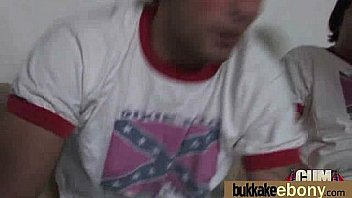 Busty black babe bubble bath group cocksuck 4