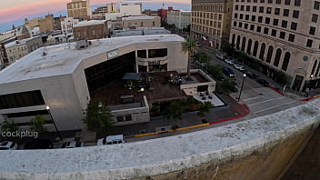 Rooftop blowjob