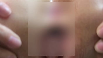 Hot maid gaping pussy and ass spread close up