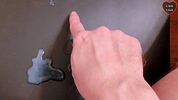 Big cock cumshot challenge how far will my huge cum load fly