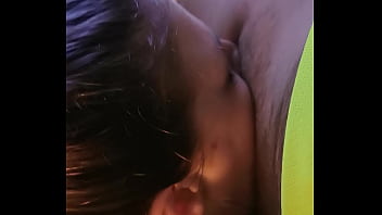 She swallows the whole thing