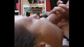 She swallows the whole thing