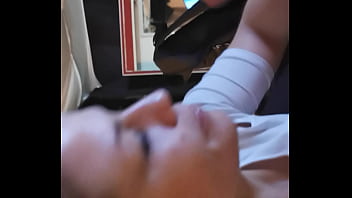 She swallows the whole thing