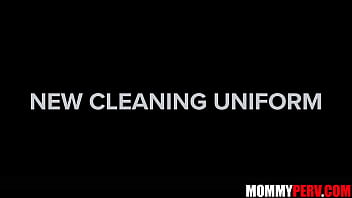 Stepmom put on latex to fuck stepson