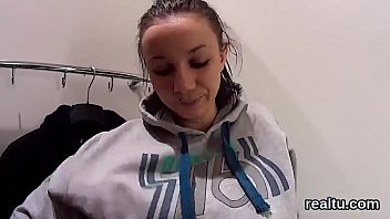 Flawless czech teenie was teased in the supermarket and drilled in pov