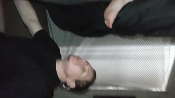 Jerking off while secretly and sucking lol toes