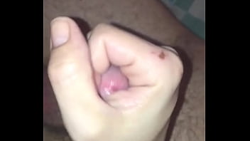 Giving justin his bed time handjob