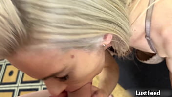 Hot skinny blonde milf gets fucked in her stockings