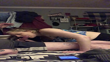 Deep throating the guy next door