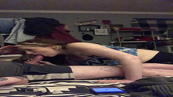 Deep throating the guy next door