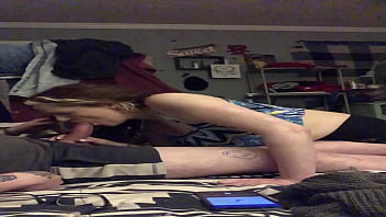 Deep throating the guy next door