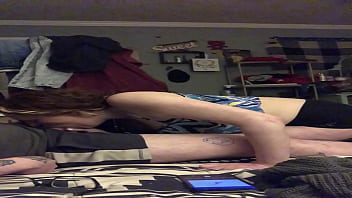 Deep throating the guy next door