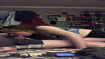 Deep throating the guy next door