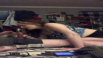 Deep throating the guy next door