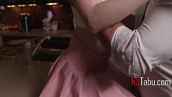 Good teen stepdaughter loves drinking out of her stepdads massive cock