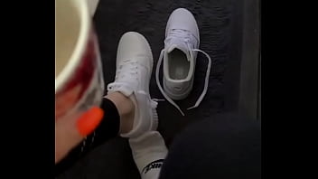 I Wish You A Nice Start Into The Week Today In White Nike Socks ; Vip On Of #feet #feetworld #fetisch #nike #n thumbnail