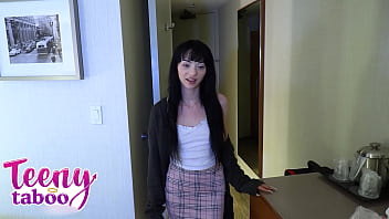 Teen babysitter cecelia taylor gets a hot messy creampie to seal the deal for her promotion