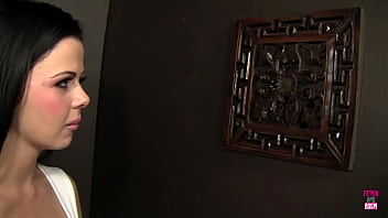 Loni gets a massive cock while masturbating