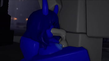 Blue demon sucks dick