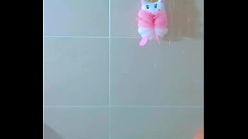 Steamy shower time with a sultry college beauty