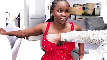 Thick african amateur with huge boobs explored by muscular director Thick african amateur with huge boobs explored by muscular director