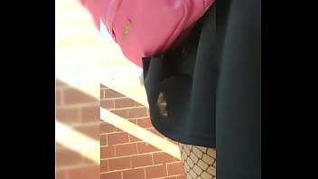 Walking around with cute panties on