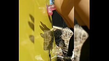 Walking around with cute panties on