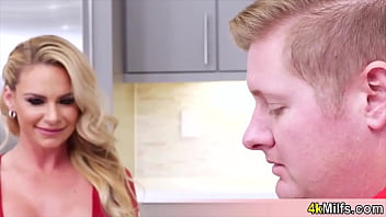 Busty mature stepmom having a quickie