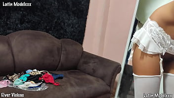 My stepdaughter deciding which lingerie to use to pose and fuck her asshole looks delicious