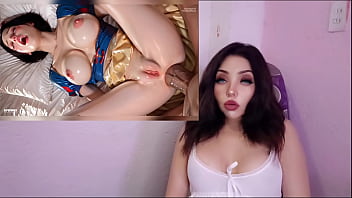 Blancanieves recibiendo un duro anal de una gran polla masturbadome con ia