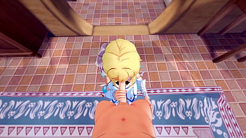 Traveller lumine gets fucked hard in all holes genshin impact hentai