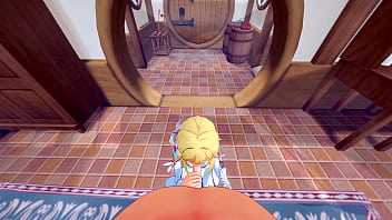 Traveller lumine gets fucked hard in all holes genshin impact hentai