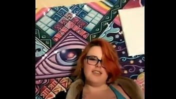 Mature lady with big boobs behaves weird on call