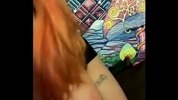 Mature lady with big boobs behaves weird on call