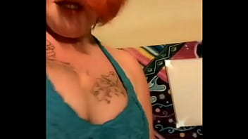 Mature lady with big boobs behaves weird on call