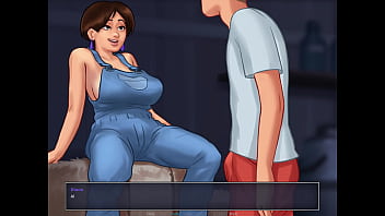 Let's play summertime saga with overalls diane in the barn