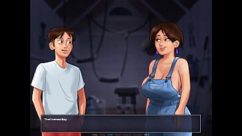 Let's play summertime saga with overalls diane in the barn