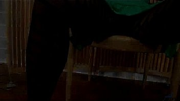 Sexy milf in pantyhose strips and masturbates