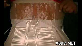 Dirty woman is playing with a fake penis