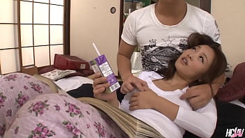 Japanese babe ren miyamura rides her boyfriend's stick