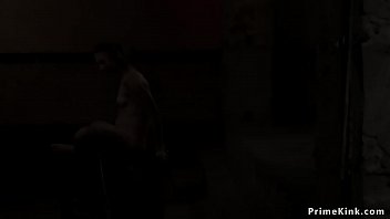 Brunette slave gets pussy tormented by rough master in dungeon