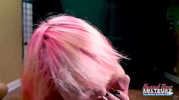 Tattooed blonde jackie and busty exotic trinity share a cock to suck