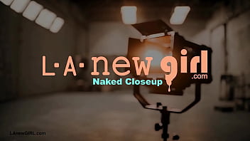 Radiant blonde model naked close up