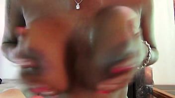 Clapping cheeks busty girl gets her tits and throat fucked