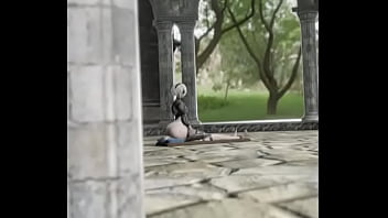 2b rubs her ass on 9s's face