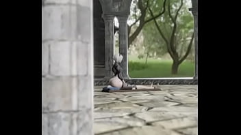 2b rubs her ass on 9s's face